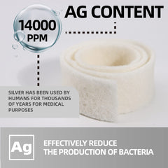 Calcium alginate dressing with silver particles for wounds
