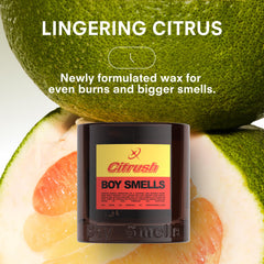 Pomelo oil citrus fragrance in Citrush Candle
