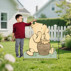Pooh cutout with stand used as photo prop