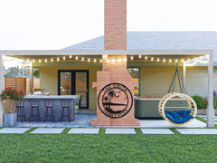 Poolside Paradise Sign 38cm backyard patio