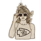Pop Star KC Fan Christmas Ornament handmade in the USA birch wood