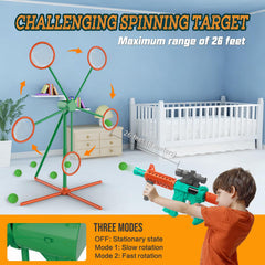 Popper air toy guns and target setup