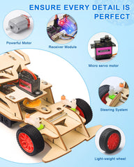 Wooden 3D puzzle pieces from Poraxy STEM kit