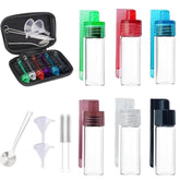 Portable Camping Spice Container Set color coded lids close up