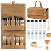 Portable camping spice jars organizer kit with storage bag image