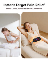 Cordless heating pad showing 4 heat levels