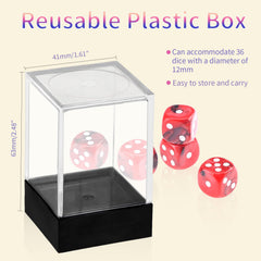 portable plastic box for storing the dice set
