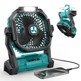 Portable fan rechargeable with 20000mAh battery and lantern