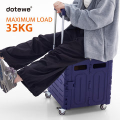 Handcart foldable with lid in purple