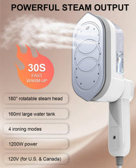 Portable Steamer for Clothes 1200W quick heat up 20s