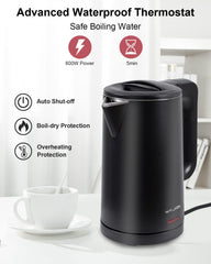 cordless electric kettle with 360 degree swivel base