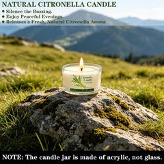 1.5oz soy wax citronella candle in acrylic jar