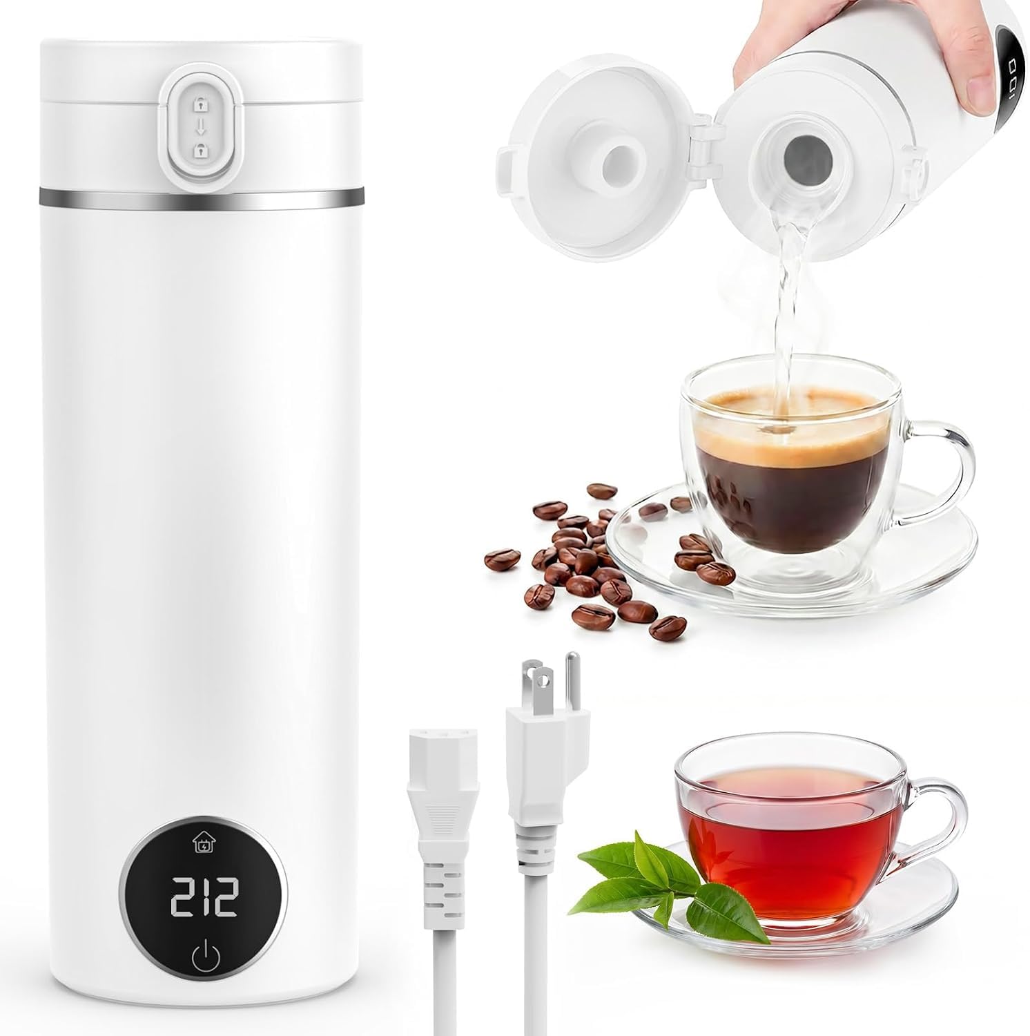 Portable Travel Tea Kettle with six temperature presets
