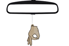 3-inch wood ornament with hanger