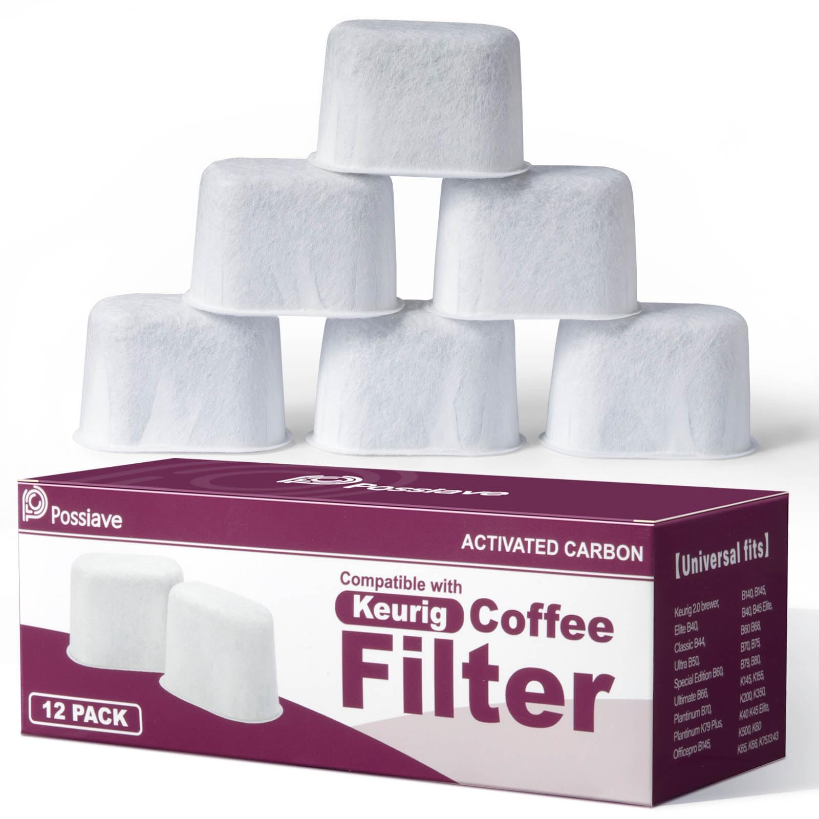 Possiave Keurig water filters 12 pack for Keurig machines