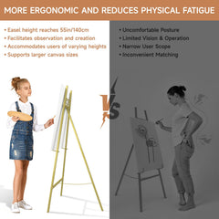 Compact portable easel disassembled for transport