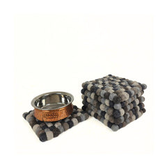 Square heat resistant trivet multi light gray for kitchen use