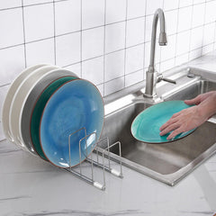 pot lid holder and plate organizer for cabinet use