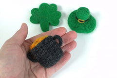 Leprechaun hat ornament handmade from 100 percent wool for festive display