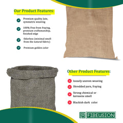 Odor-free burlap sack safe for plants and food storage