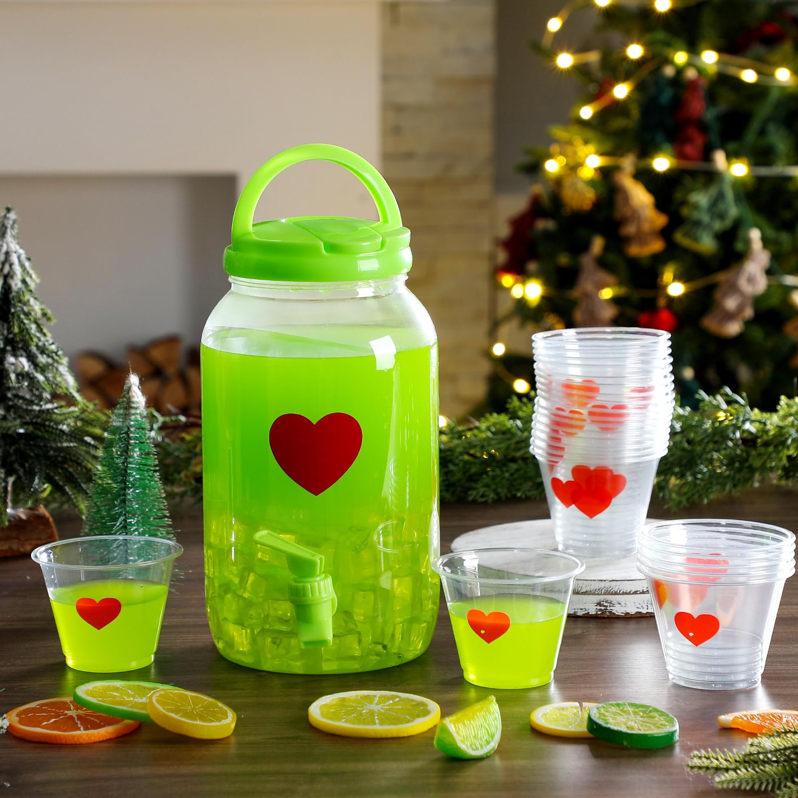 Potchen 1 gallon christmas drink dispenser with spigot