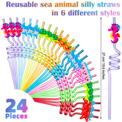 Under the Sea Drinking Straws six animal patterns with eight colors