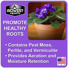 Aeration and moisture retention soil mix with peat moss perlite vermiculite