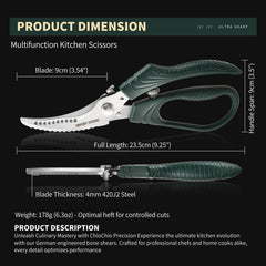Spring-loaded mechanism of Poultry Shears Heavy Duty