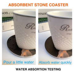 Absorbent ceramic surface of Pounchi coaster set