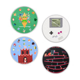 Pounchi Retro Video Game Coasters 4 Pack on table