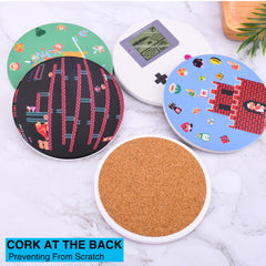Cork-backed Pounchi coasters protecting furniture