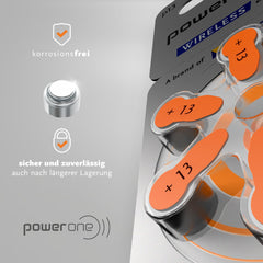 Power One P13 hearing aid battery for high performance