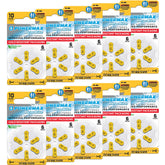 Powermax Size 10 hearing aid batteries with yellow tab and 60 count pack