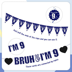 pre-strung banners for 9th birthday
