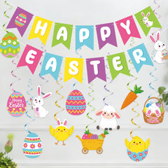 Pre-strung Happy Easter banner