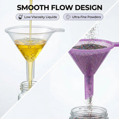 Color coded funnels for crafts and perfumes