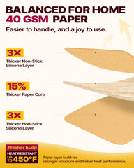 Precut parchment sheets for quarter sheet pans