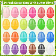 Colorful slime inside each prefilled Easter egg