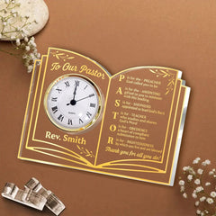 1.4cm thick premium acrylic desk clock close up