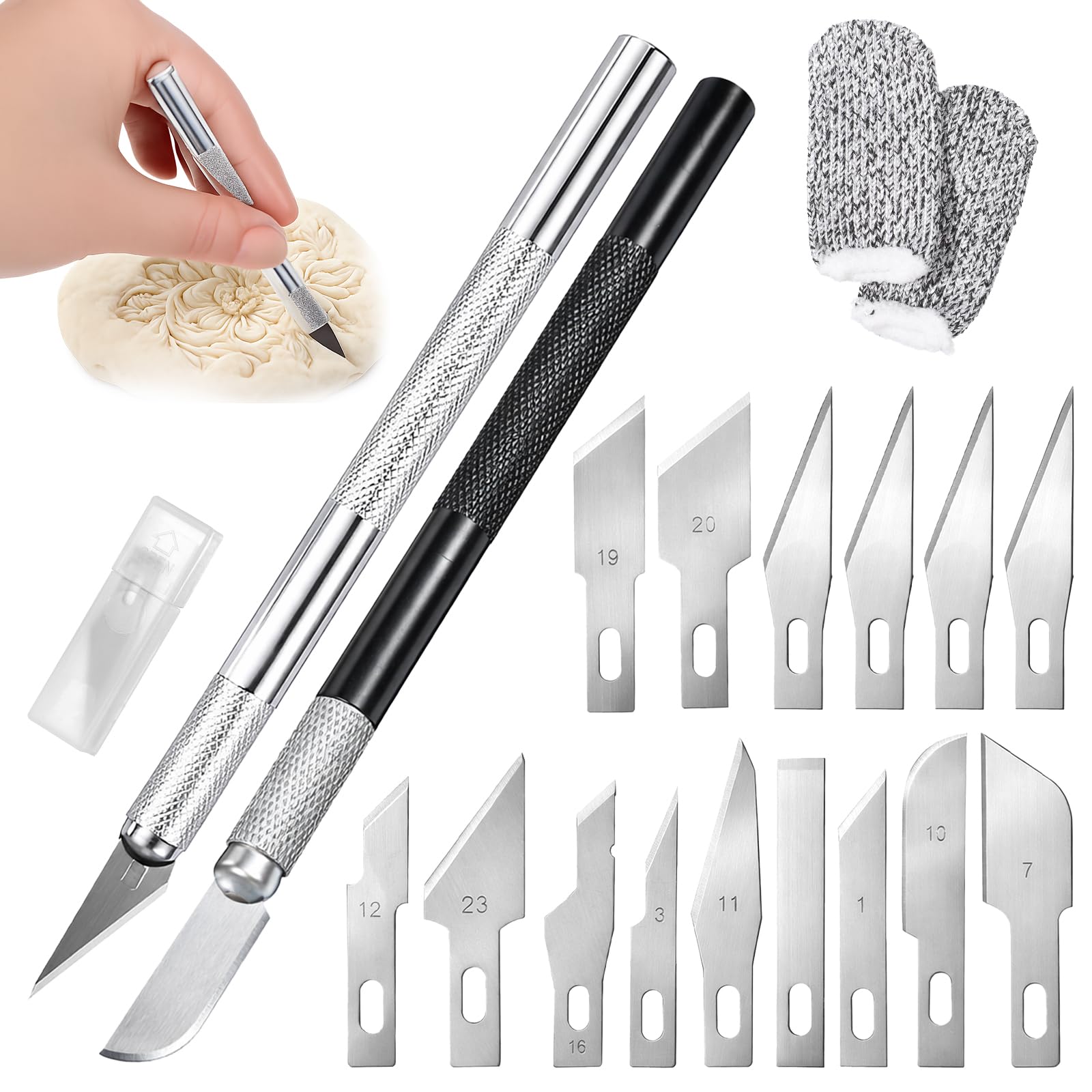 Premium Bread Lame Kit with 2 knife handles and 15 replaceable blades