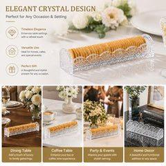 Premium crystal tray showing clarity and weight