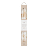 Premium Decorative Tapers 12in 2PK Pure White with Gold model 73307