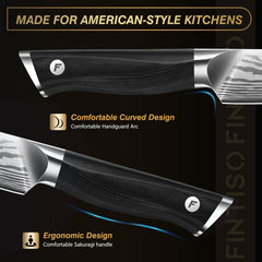 Premium cherry wood handle ergonomic grip