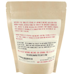 Resealable ziplock bag containing Makko powder