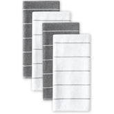 Premium Kitchen Towels 26x16 inches grey and white 4 pack