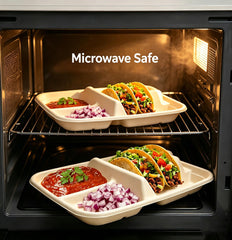 Premium Paper Plates with Dividers for meals