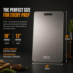 Extra large titanium cutting board 46x30 cm
