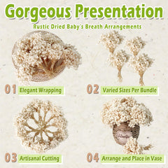 Preserved gypsophila for rustic wedding decor