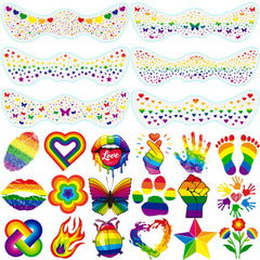 24 sheets Pride Freckles Face Temporary Tattoos set