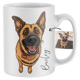 Printbox Originals Custom Cartoon Pet Mug with dog photo